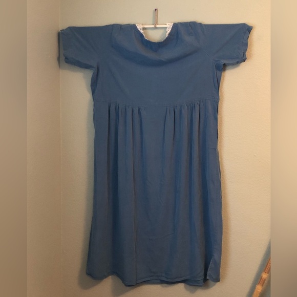 Vtg handmade blue a-line dress 2X 2X? - Picture 4 of 11